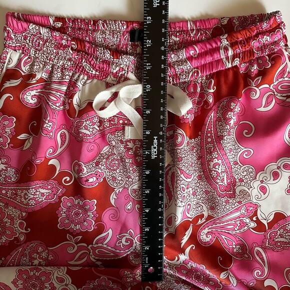 J. CREW Relaxed Pant Vintage Paisley Pink Rust Women’s size 4 - Picture 8 of 11